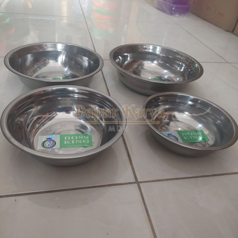 Jual Baskom / Mangkok Basin Stainless Boss King 16 18 20 22 cm Kobokan ...