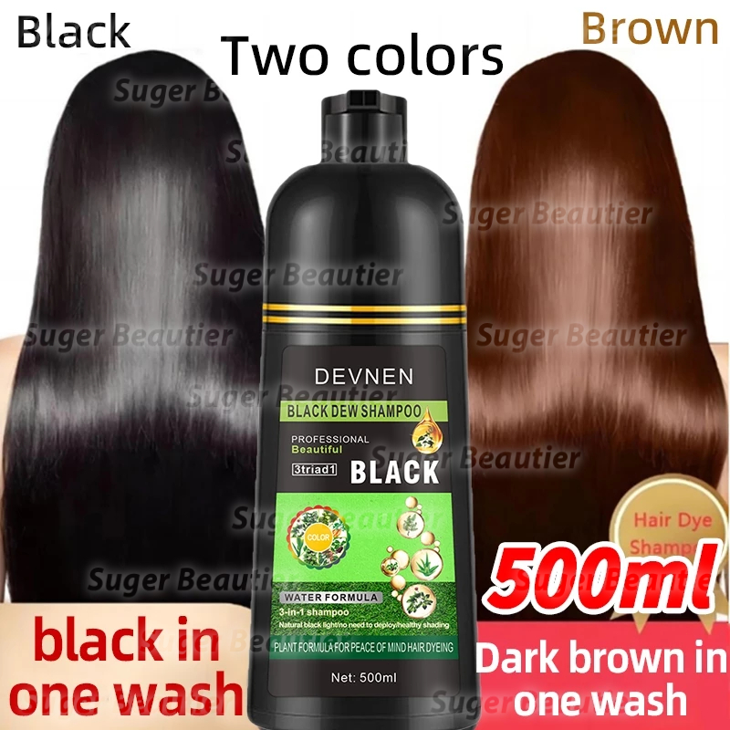 Jual 500ml Shampo Penghitam Rambut Uban Shampoo Pewarna Rambut Dengan ...
