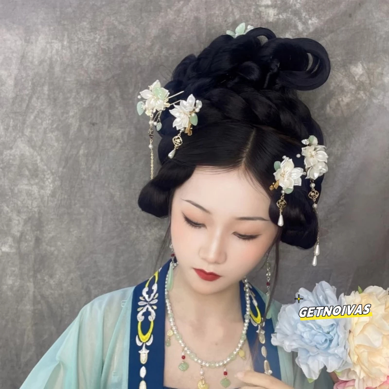 Jual Sumpit Rambut Cina Aksesori Rambut Set Bunga Mutiara Tongkat ...