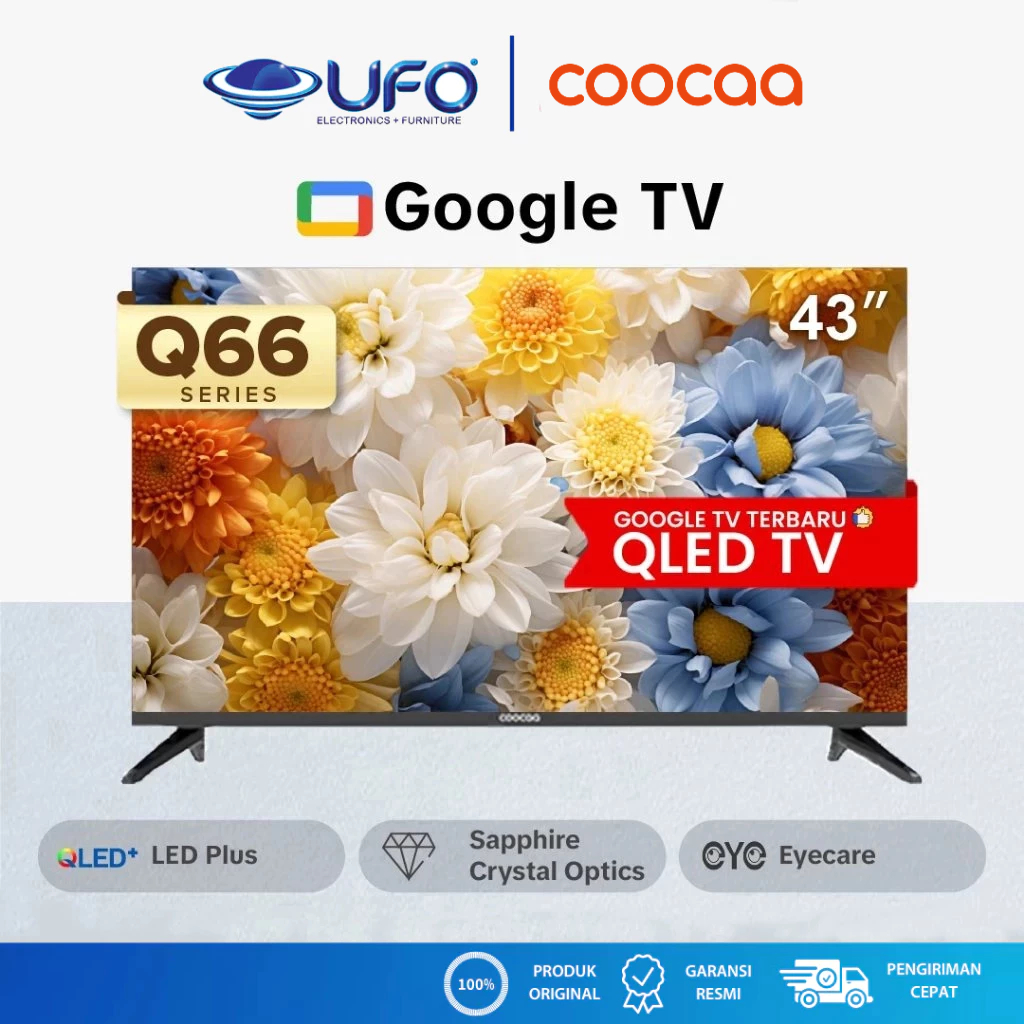 Jual Coocaa 43 Inch QLED Smart Gooogle TV 2K HDR10 43Q66 | Q66 | Shopee ...