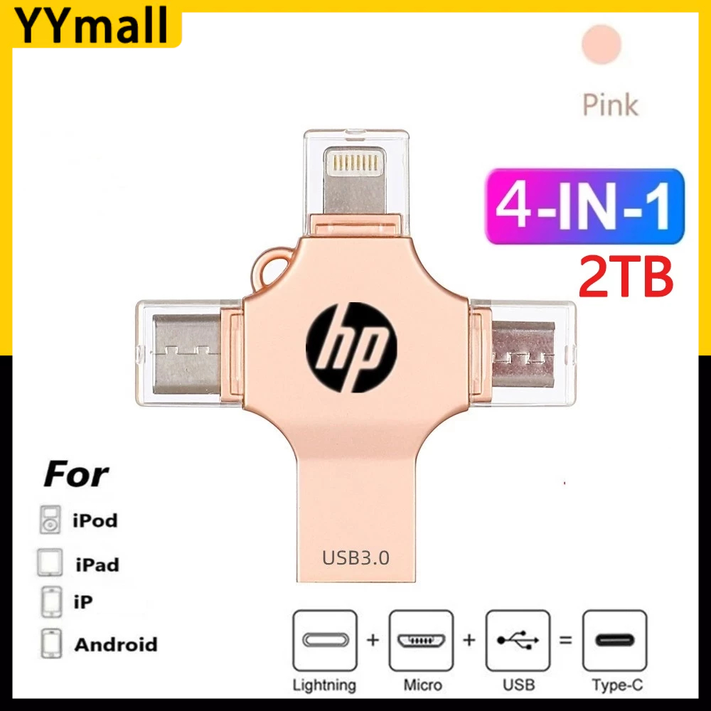 Jual Flashdisk 1TB 2TB 512GB 128GB 64GB 32GB OTG 4 IN 1 for iphone 6/15 ...
