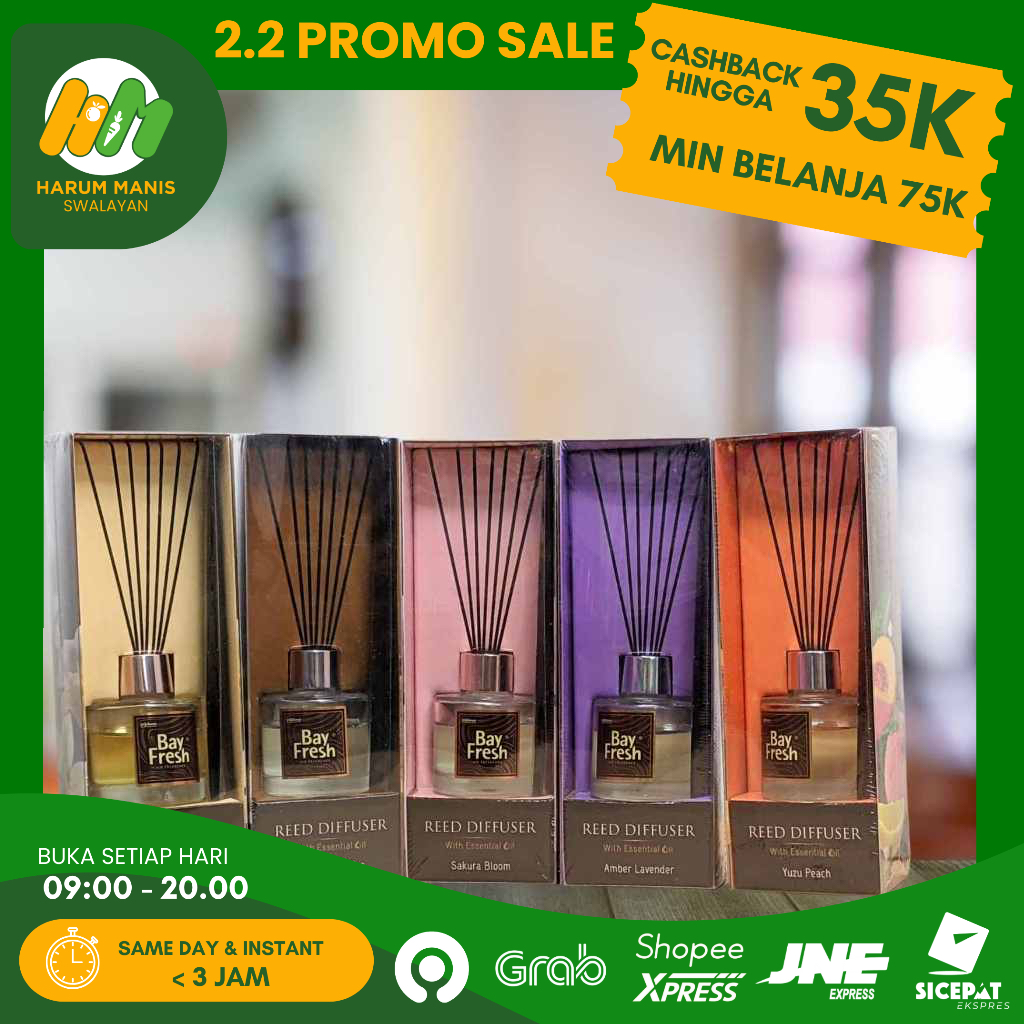 Jual BAY FRESH REED DIFFUSER 30 ML ALL VARIANT / PEWANGI RUANGAN HARUM ...