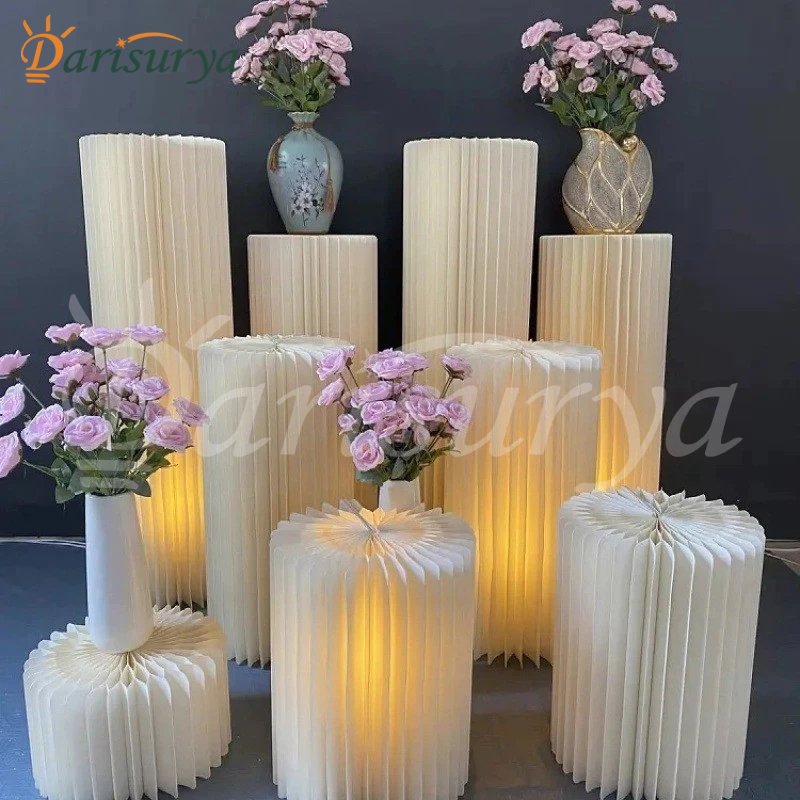 Jual Props Bazaar Booth Podium Folding Paper Cylinder Props Silinder ...