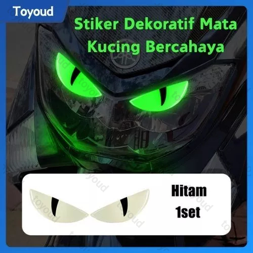 Jual 3D Sticker Motor Sticker Lampu Stiker Dekoratif Mata Kucing ...