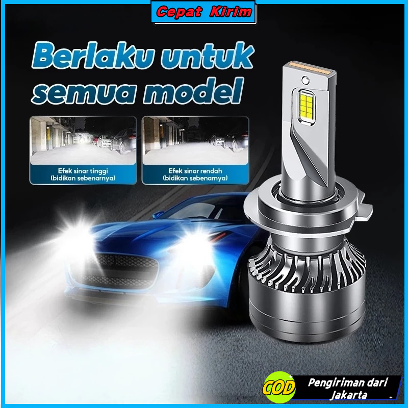 [Dapat menembus 135m]2Pcs Lampu Led Mobil ORlSuper Terang H4 HB3 H11 H9 H8 160Watt lmport SuperTerang Lampu LED Mobil Dan Motor Dengan Kipas Angin