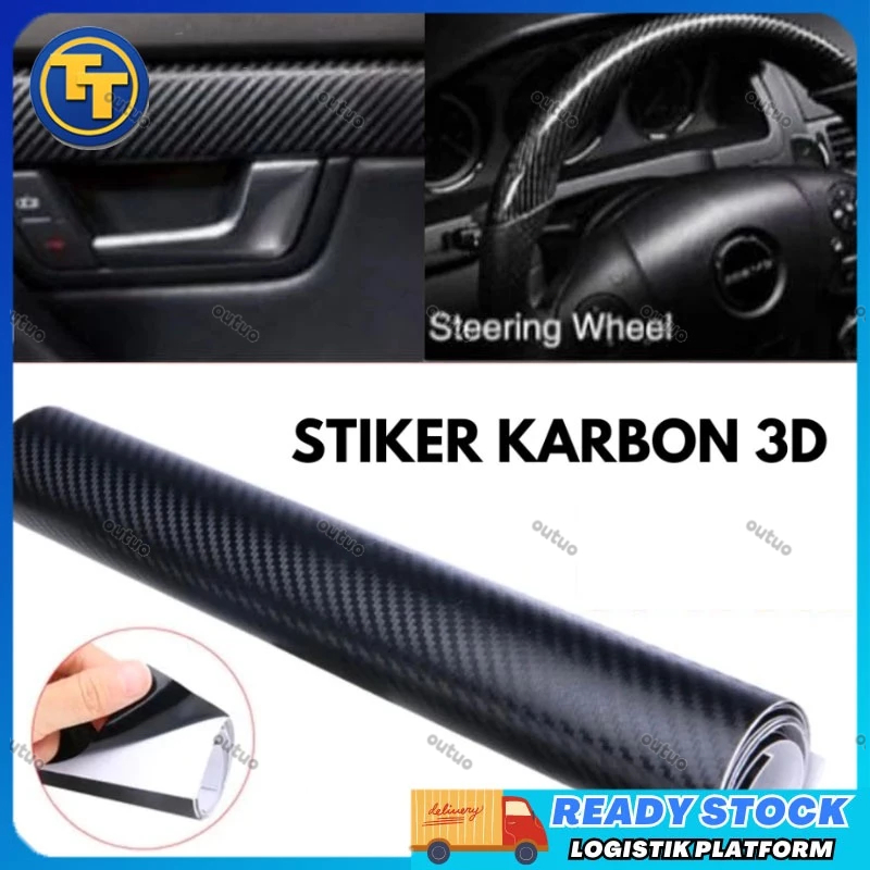 Jual Carbon doff/Stiker Karbon 3D Kualitas Tinggi/sticker carbon lebar ...