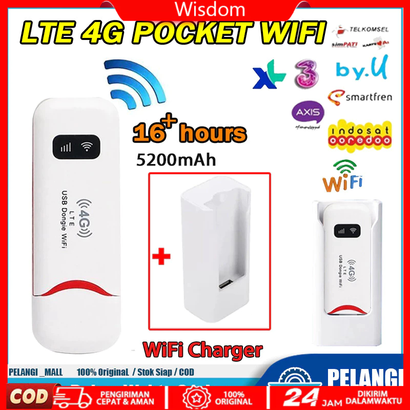 Jual [COD]Modem WIFI USB 4G Dukungan Semua Operator Kartu SIM 150 Mbps ...