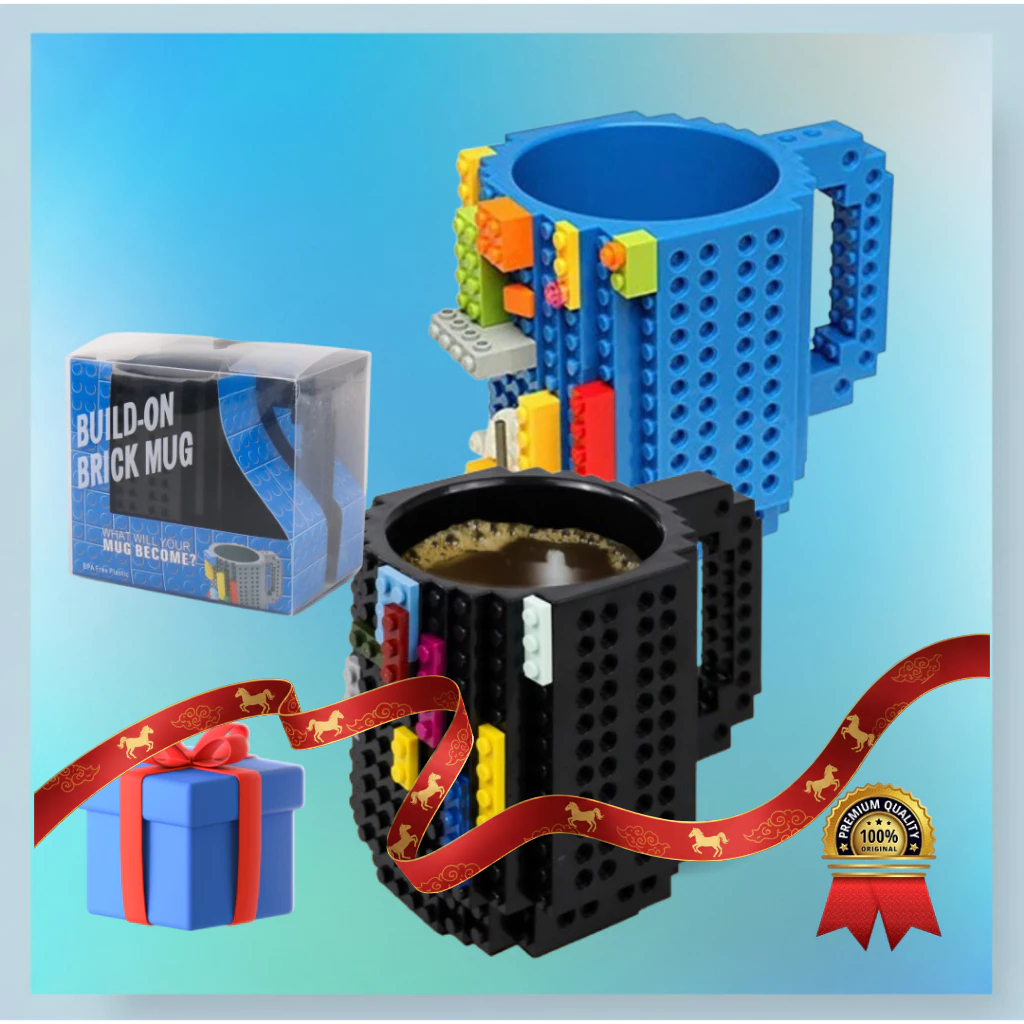 Jual VKTECH Gelas Mug Build-on Brick Gelas Mug Gaya LEGO [BPA Free]Kado ...