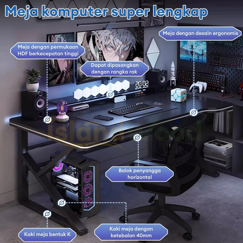 Jual Meja Komputer Meja Gaming Minimalis Modern Meja Laptop Meja ...