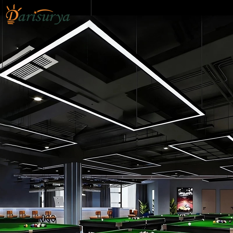 Lampu Garasi LED Aula Biliar & Cuci Mobil Perakitan gratis Lampu Kerja Kantor Modern, Hemat Energi, Kustom Desain Lampu LED Persegi Panjang CHO