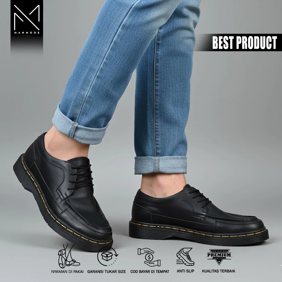 Jual Sepatu Kasual Kulit Asli Pria Docmart - Model Simple Elegan Sole ...