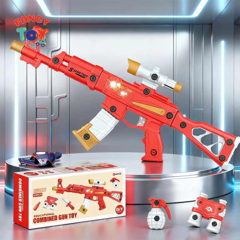 Jual Mainan Pistol Anak Interakti DIY Bongkar Pasang ada Lampu dan ...