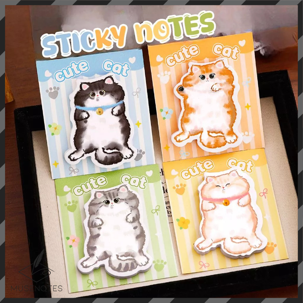 Jual Sticky Notes Cute Cat Lucu Tempelan Kertas Catatan Stiky Memo ...