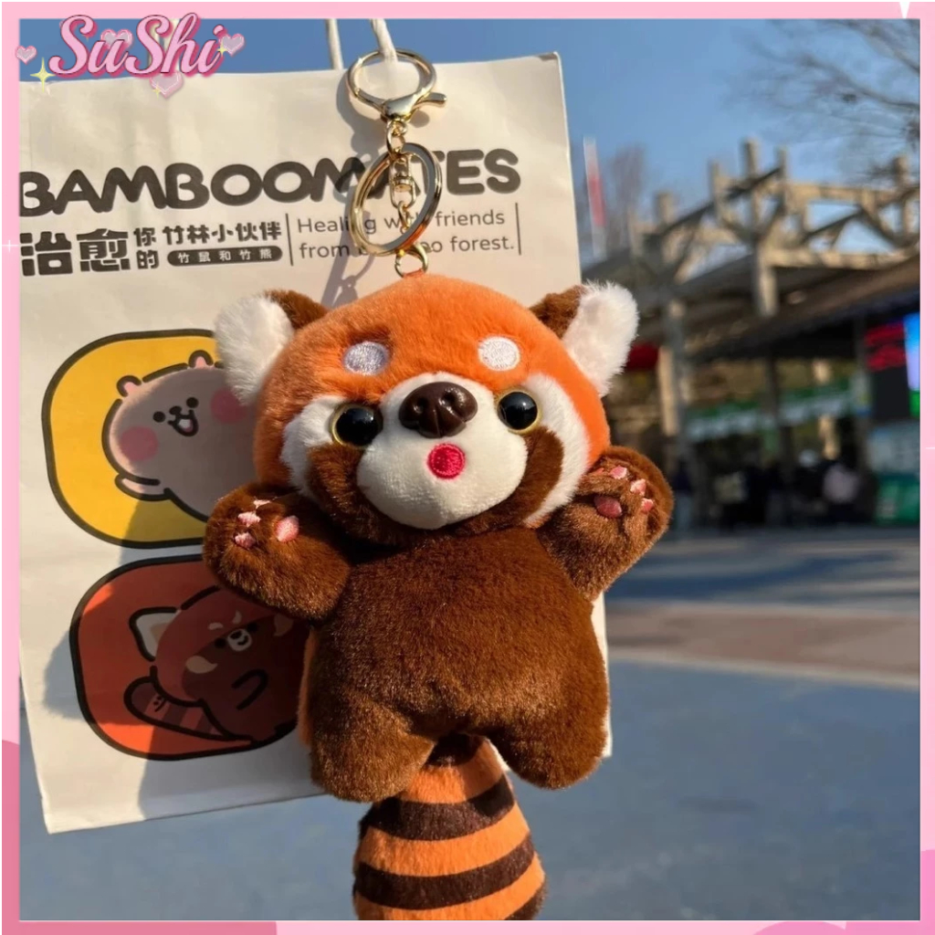 Jual Rakun Bulu Lucu Plush Toy Doll/Red Panda Keychain Hiasan Tas ...