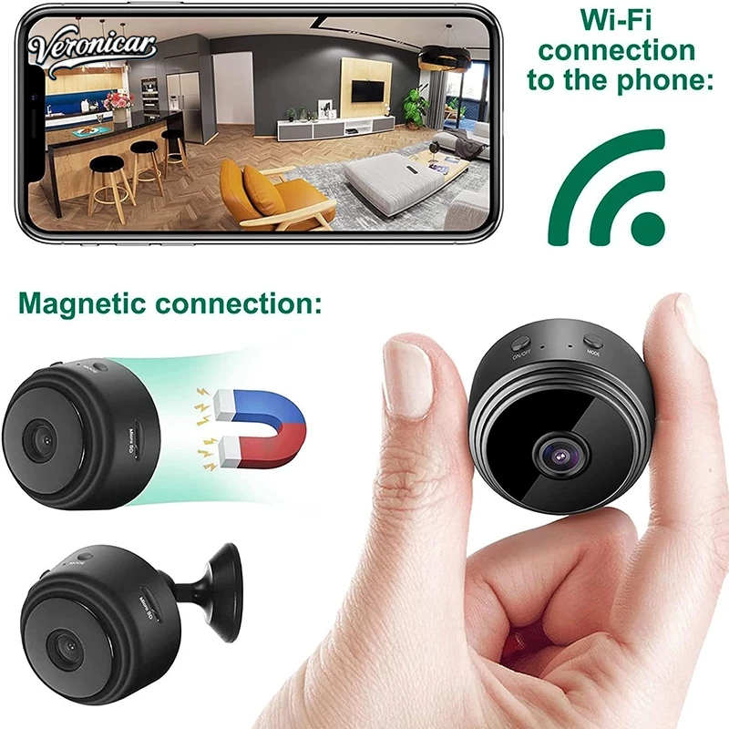 Jual Wireless A9 Mini Camera Wifi Hd 1080P Micro Kamera Kecil Smart Ip ...