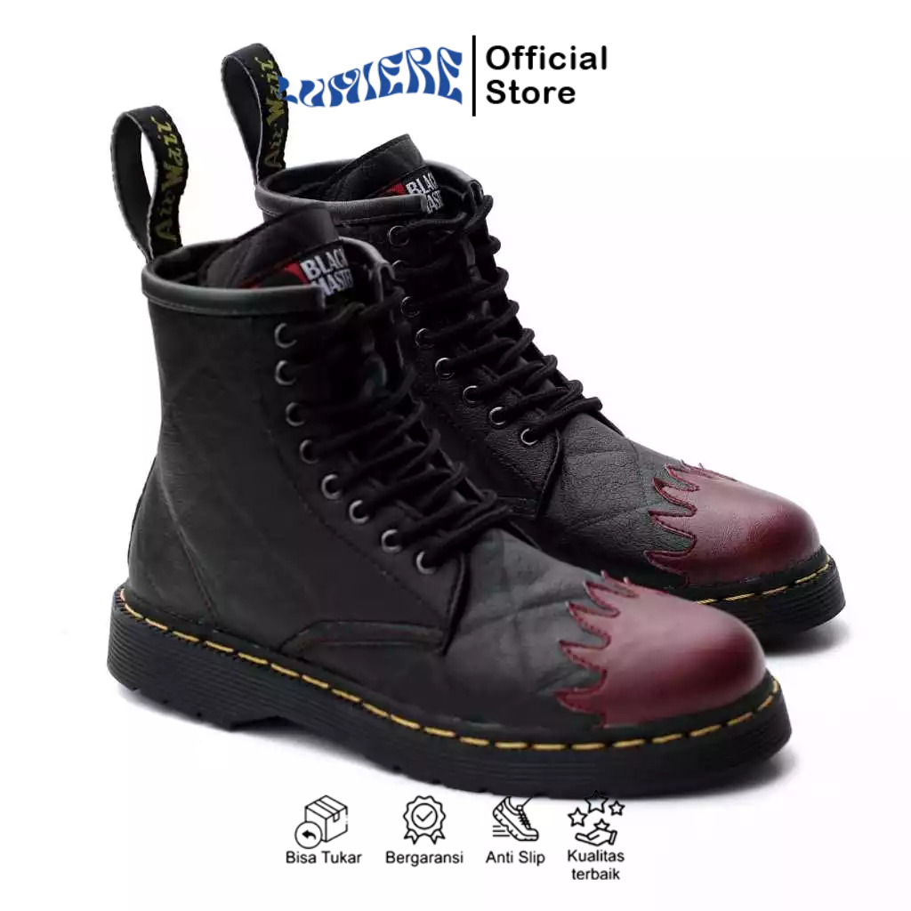 Jual Sepatu Docmart Boots Casual High Pria Kulit Pu | Shopee Indonesia