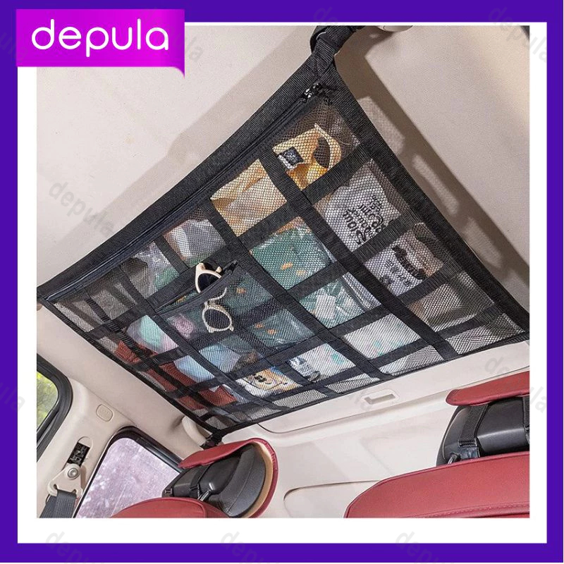 Jaring Bagasi Mobil Cargo Net Mobil  Universal 80×55cm Car Ceiling Organizer Net