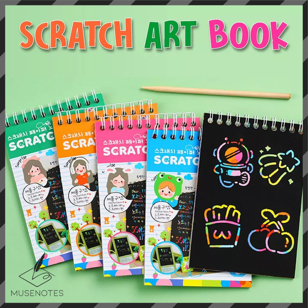 Jual Buku Gambar Gores Magic Scratch Book Color DIY Scratch Note Gambar ...