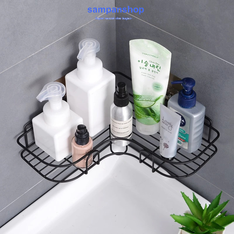 Jual Rak Sudut Kamar Mandi Tempel Dinding Keramik Rak Dapur Besi ...