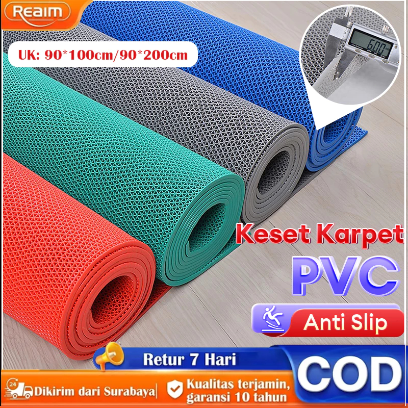 Jual Reaim Keset Karpet PVC Anti Slip UKURAN 90x100/200CM Keset kamar ...