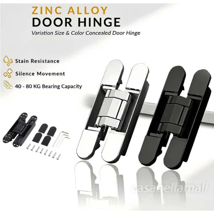 Jual Ready Stock COD Engsel Tanam Pintu Invisible Hinges Engsel Door ...