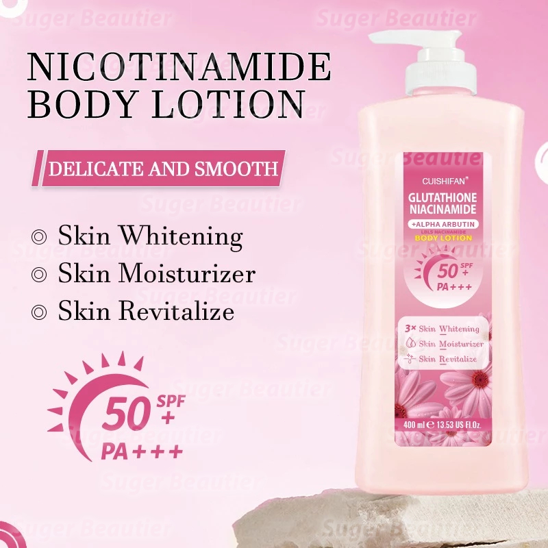Jual 400ML Glutathione Body Lotion Whitening & Moisturizing Healthy Bright UV Protection SPF50+ Sunscreen Body Lotion Pemutih Eksfoliasi Mencerahkan Menghidrasi Kulit Ingkirkan Kulit Kusam Kering Merinding Menghilangkan sel kulit mati Wangi Tahan