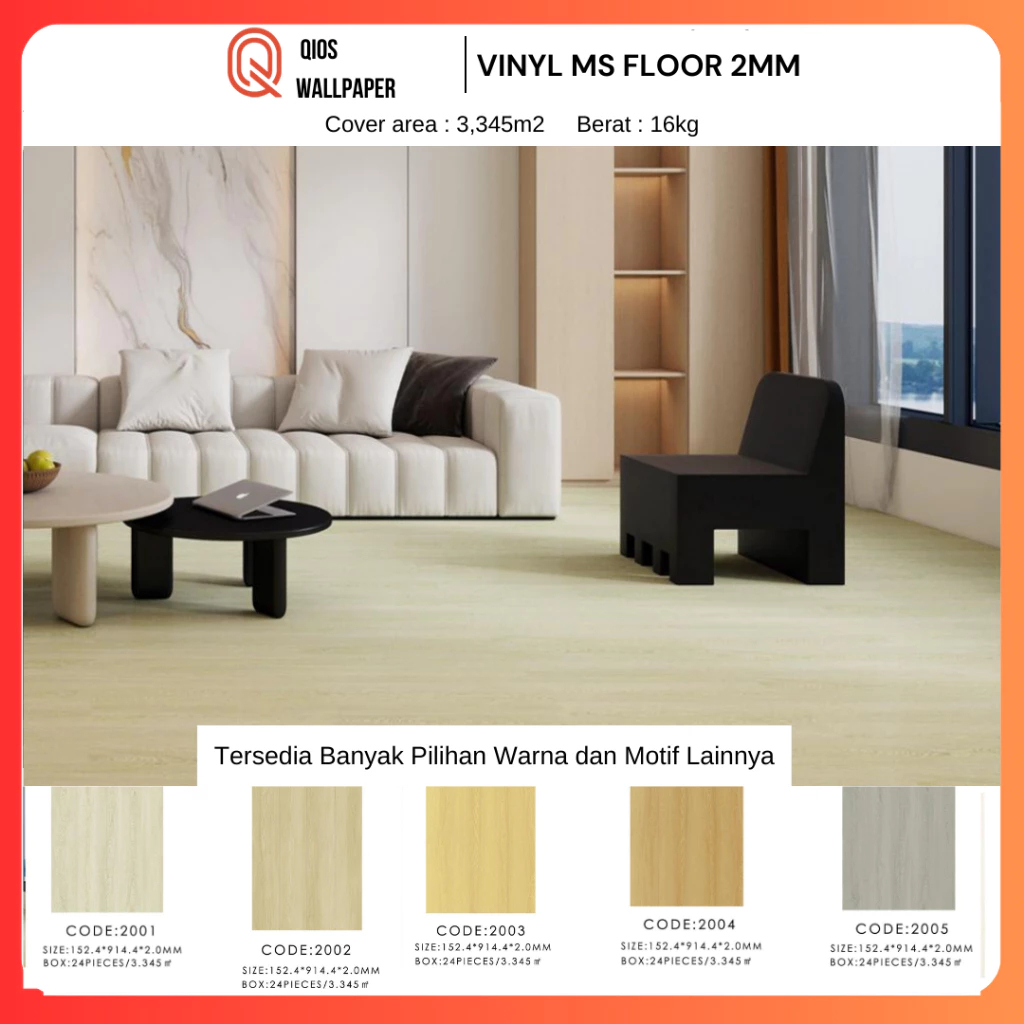 Jual LVT FLOORING M2 SERIES /lantai vinyl MSF Floor M2 tebal 2mm ...