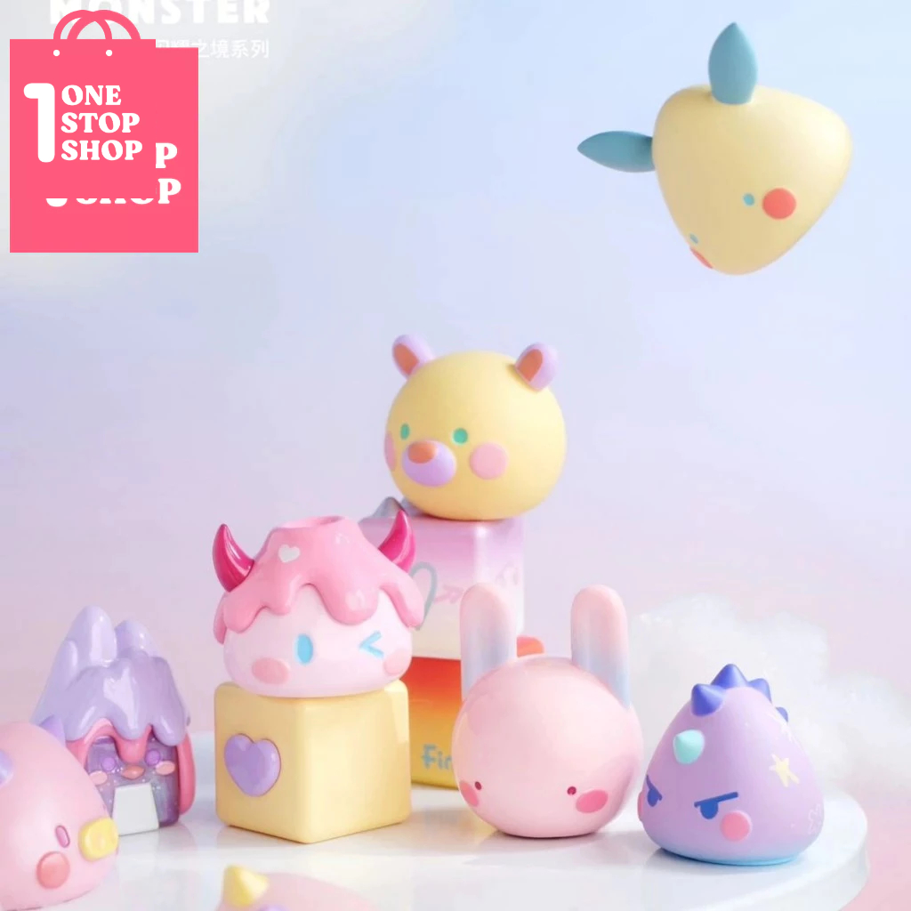 Jual Geometric Monster Blind Box Kacang Shining Realm Cute Bean Figure ...