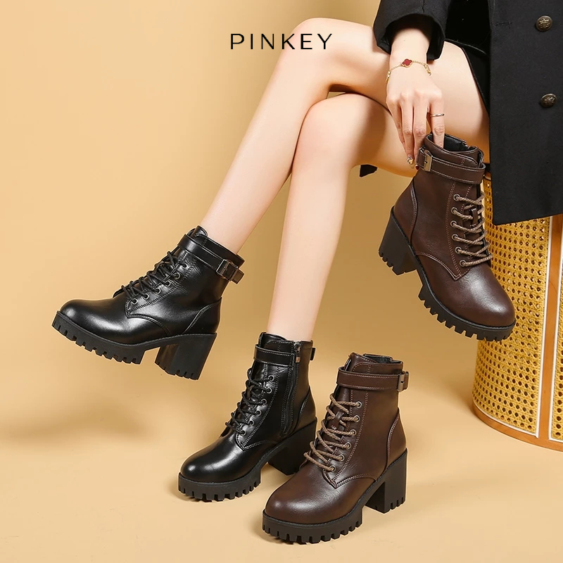 Jual PINKEY P293 Sepatu Boots Wanita Hak Tinggi Wanita Hitam Fashion ...