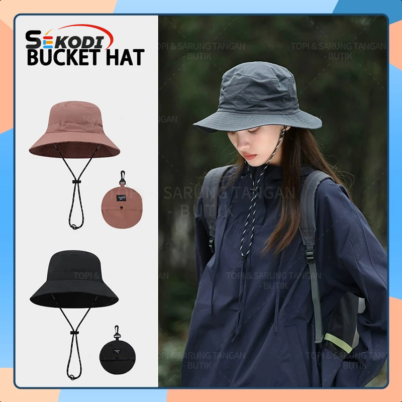 Jual Sekodi Topi Nelayan Wanita Topi Ember Bertepi Lebar Anti air ...
