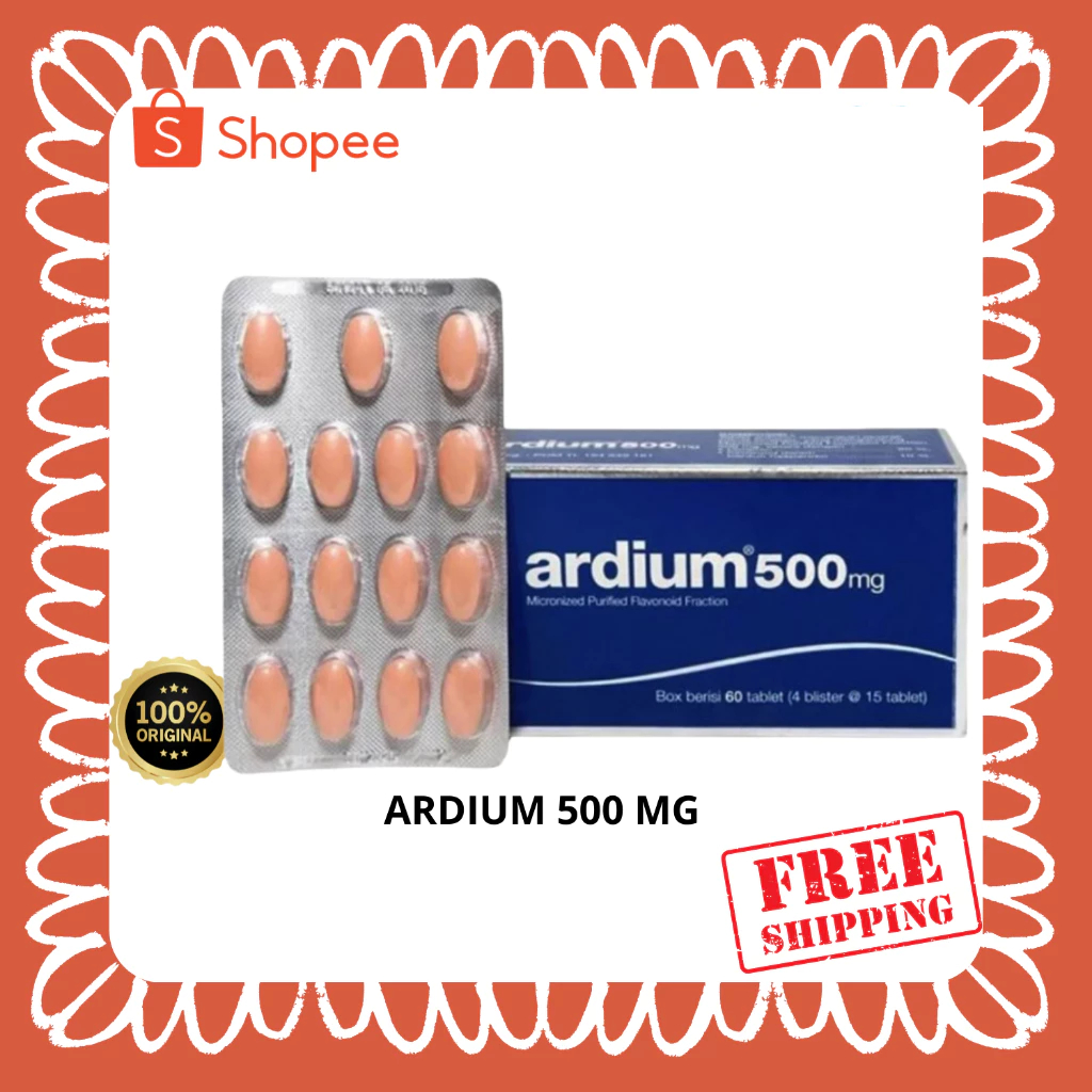Ardium 500 mg 15 Tablet Meringankan Varises dan Wasir atau Ambeyen