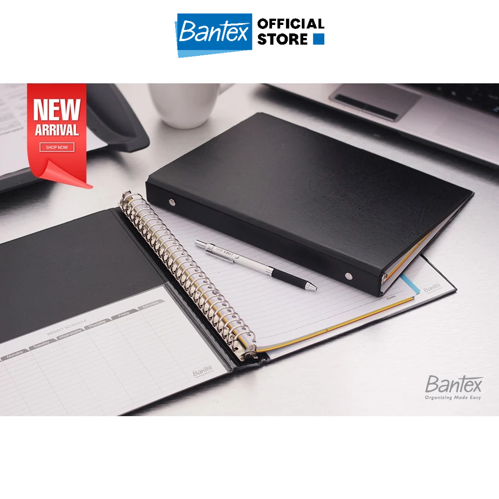 Bantex Binder Note B5 26 Ring Besi Loose Leaf Multiring Binder Black 1326 10