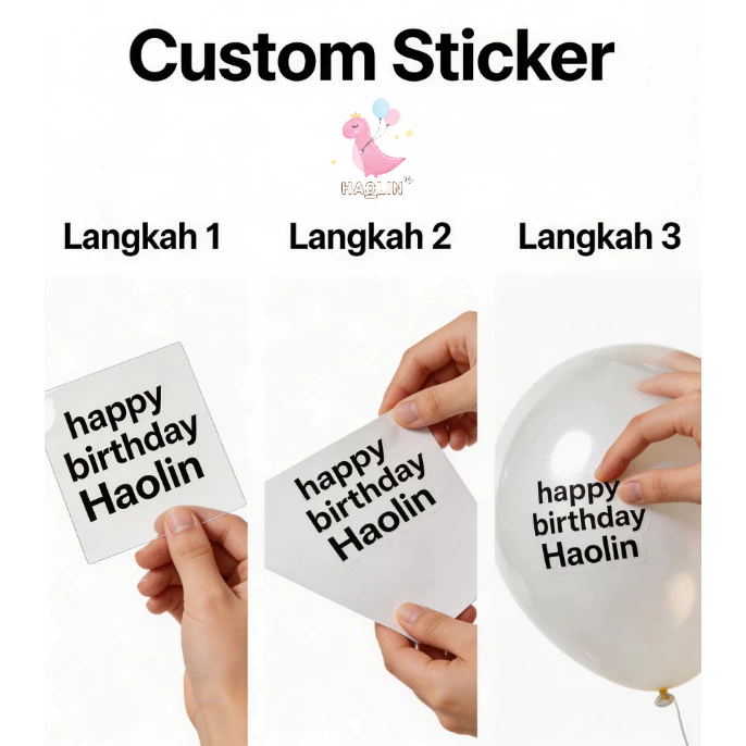 Jual CUSTOM STICKER BALON PVC STIKER BOUQUET BALLOON -HL | Shopee Indonesia