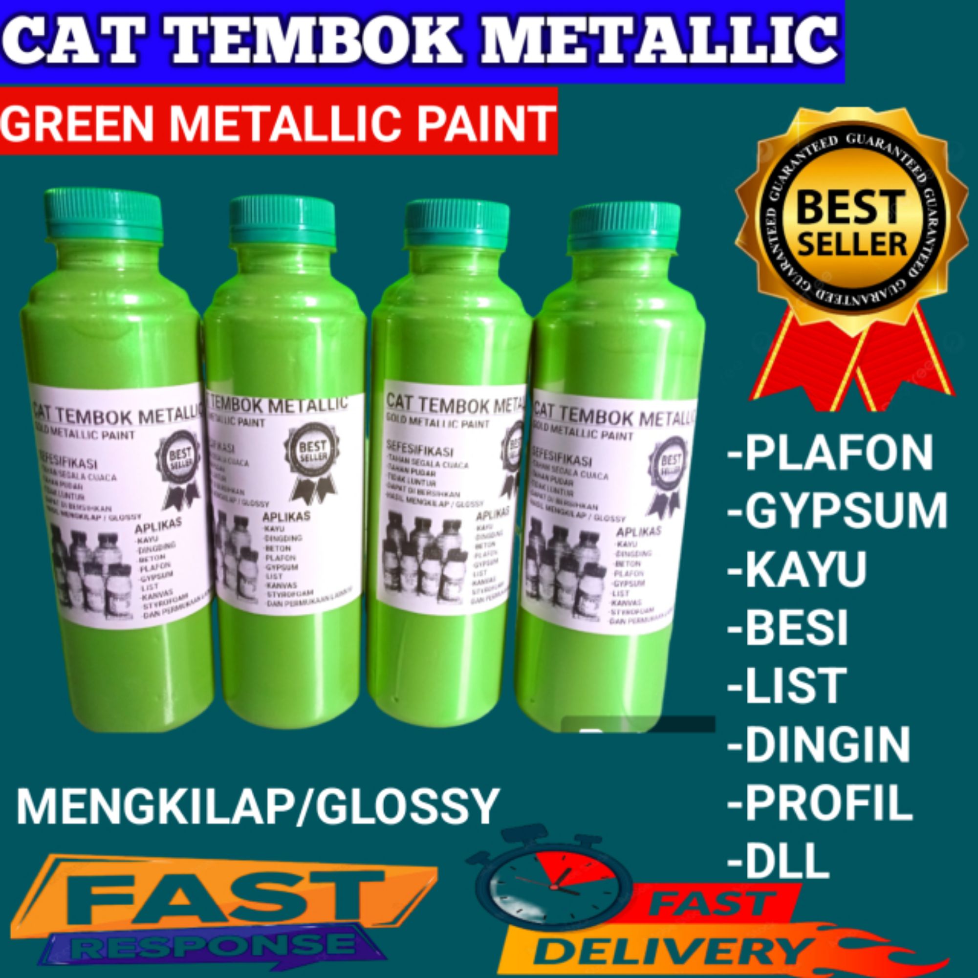 Jual Cat Acrylic Pastel Metalic/Emas-Silver - Kota Semarang - Ikiwee Corner