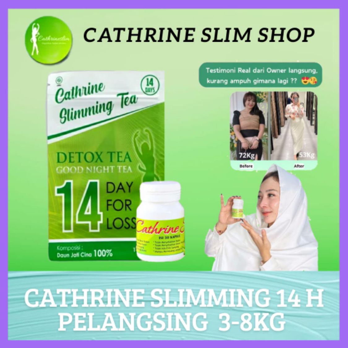 Paket Hemat Cathrine Slim + Slimming Tea