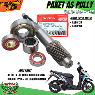 Jual PAKETAN 4 ITEM AS PULLY VARIO 125 125 + BEARING 6204 + BEARING ...