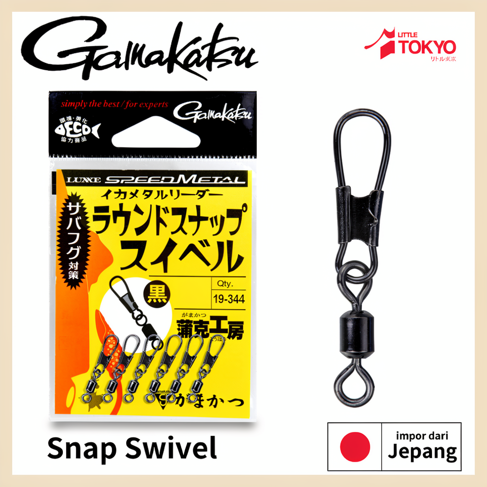 GAMAKATSU Squid Metal Leader Rolling Snap Swivel Qualitas Premium Original Japan