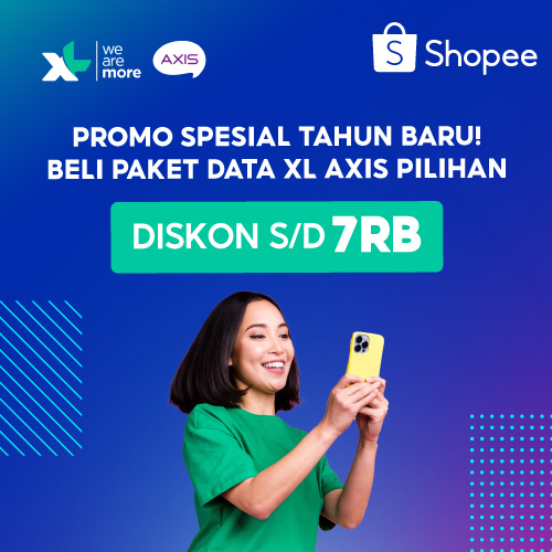 Promo Special Tahun Baru! Beli Paket Data XL AXIS Pilihan Diskon s/d 7RB