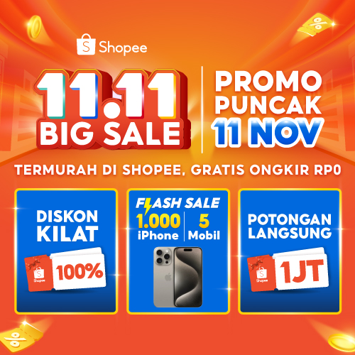 Promo Puncak 11.11 Big Sale | Flash Sale 1,000 iPhone