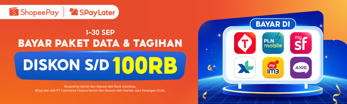 Bayar Kuota & Tagihan di aplikasi provider, hemar s/d 100RB