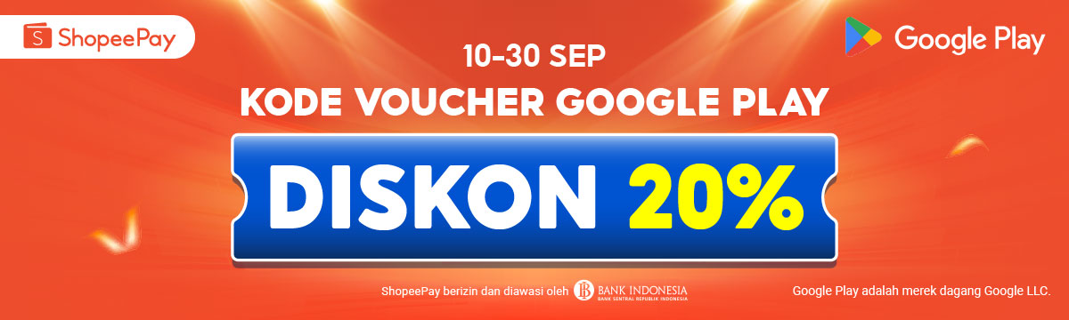 Kode Voucher GooglePlay Diskon 20%