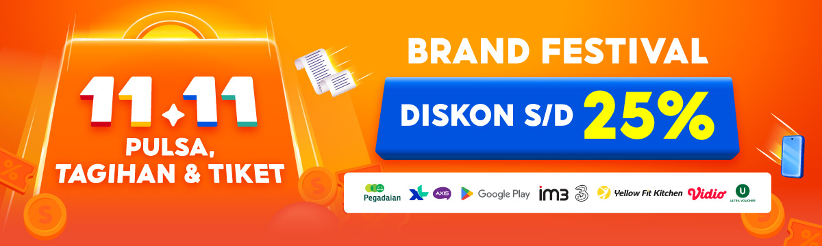 Promo Spesial 11.11 Pulsa, Tagihan & Tiket