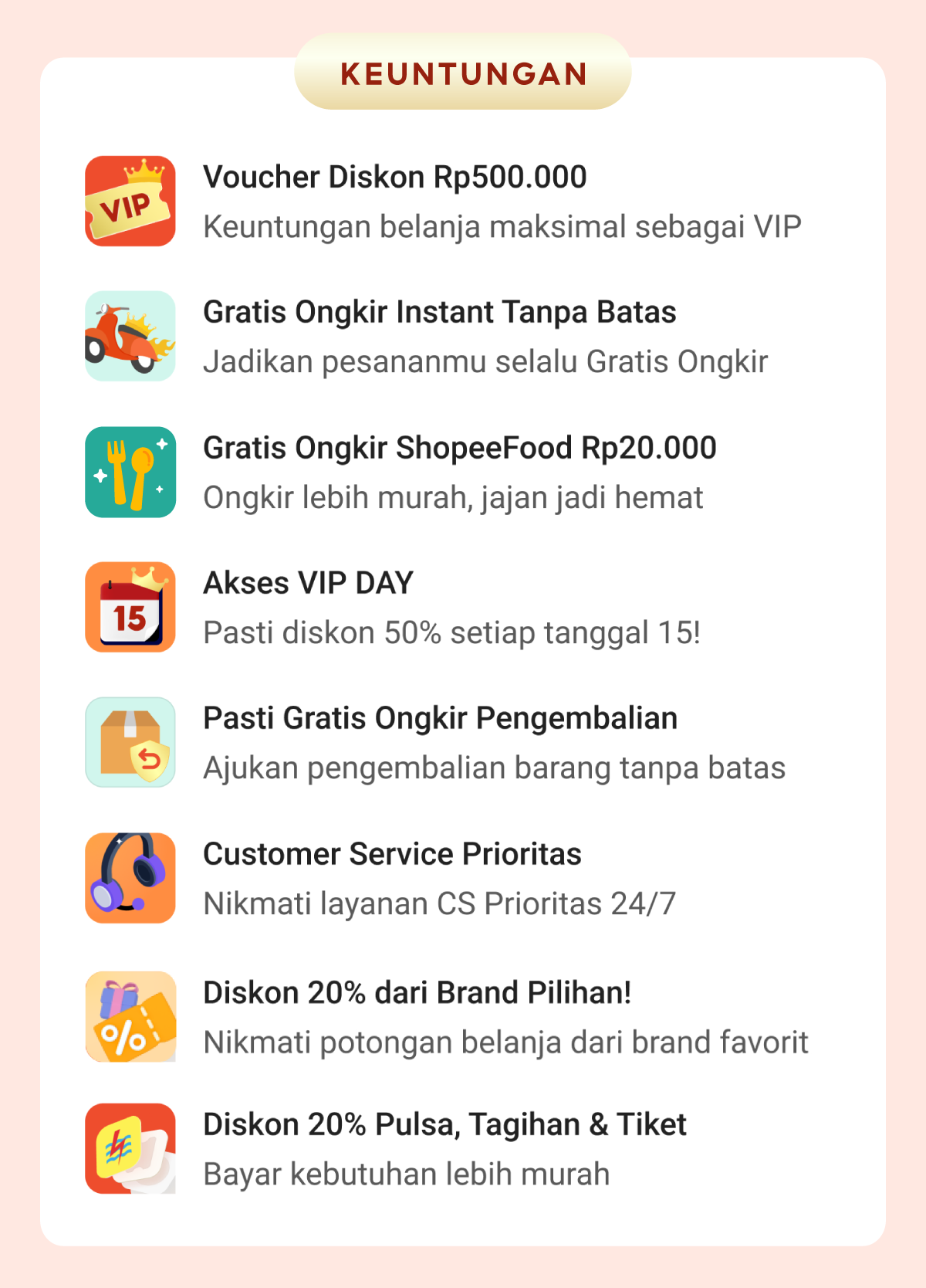 Langganan ShopeeVIP | Gratis Ongkir Instant Tanpa Batas