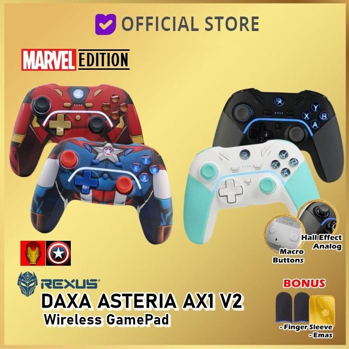 Jual Rexus Daxa Asteria AX1 V2 Gen 2 Wireless Gamepad Joystick AX 1 ...