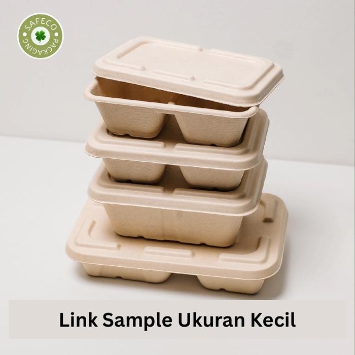Jual Yasa.store1 Bagasse Safeco Sample Set Lunch Box Loyang Kotak ...