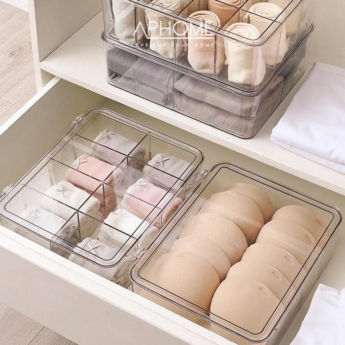 Jual APHOME Kotak Organizer Serbaguna Box Akrilik Sekat Storage Pakaian ...