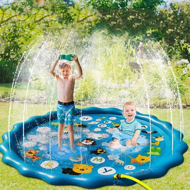 Jual 100Cm Kids Sprinkler Play Pad Mat Outdoor Lawn Beach Letters ...