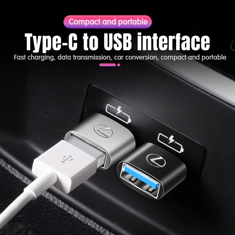 Jual Car Type-C To USB 3.0 Interface Mini Converter Charging Adapter ...