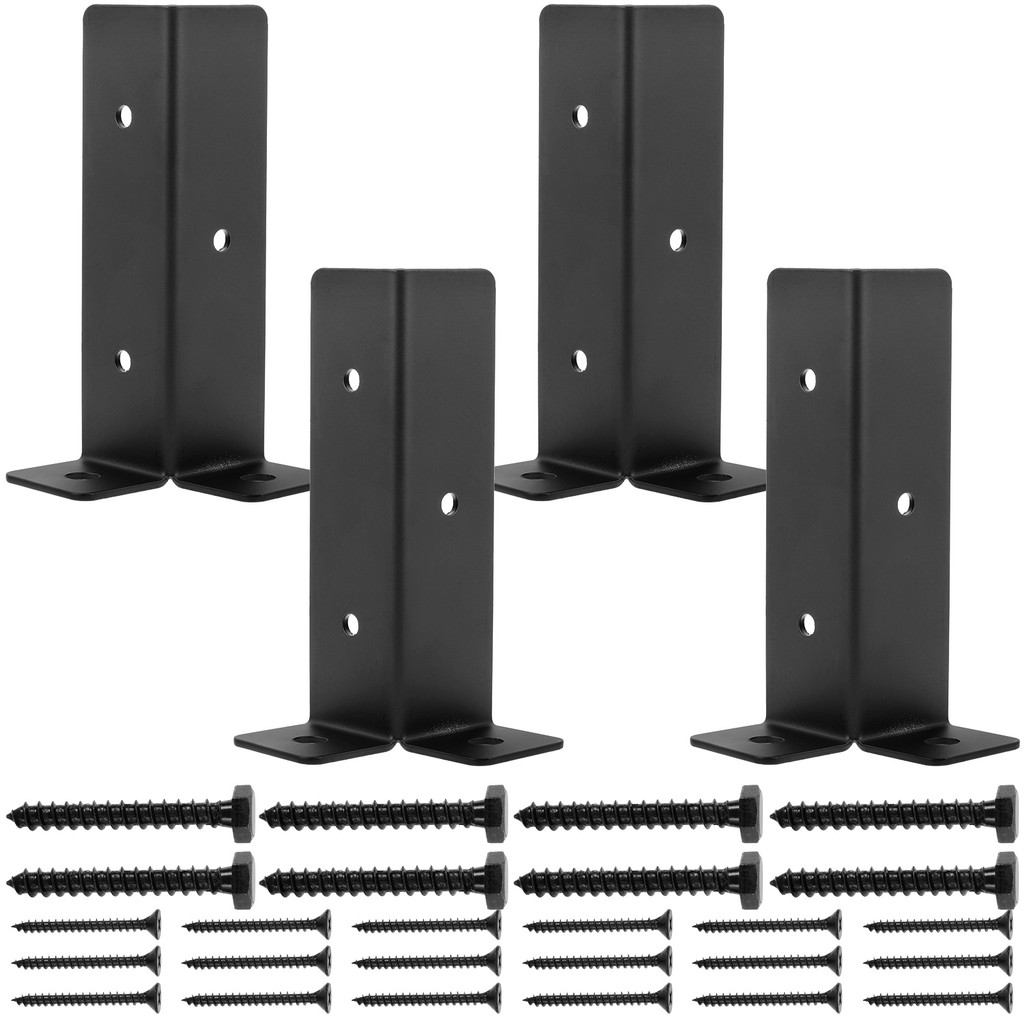 Jual 1 set Mailbox Base Protector Firm Iron Post Bracket Deck Railing ...