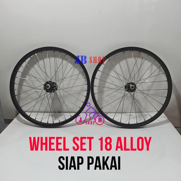 Jual Velg Rim Rims Roda Sepeda 18 Alloy Wheel Set Siap Pakai Stel Jadi ...